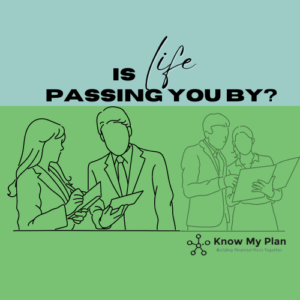 busy people working drawing with text is life passing you by