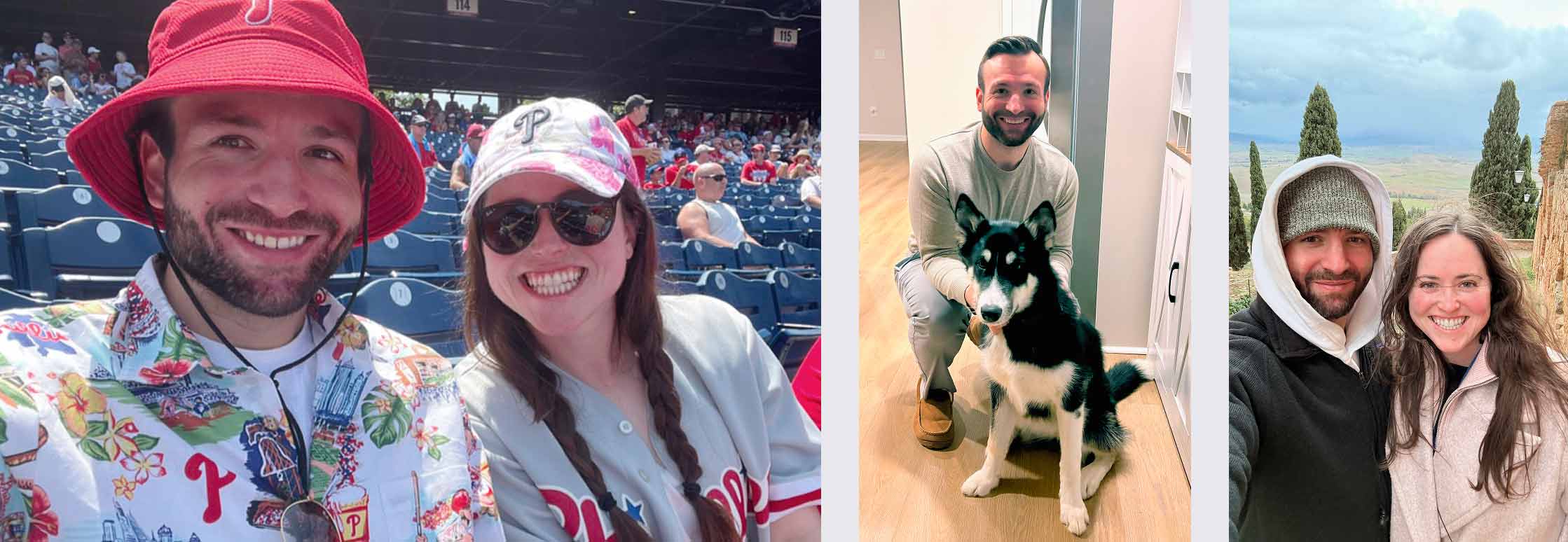 Will Miller and his wife and dog