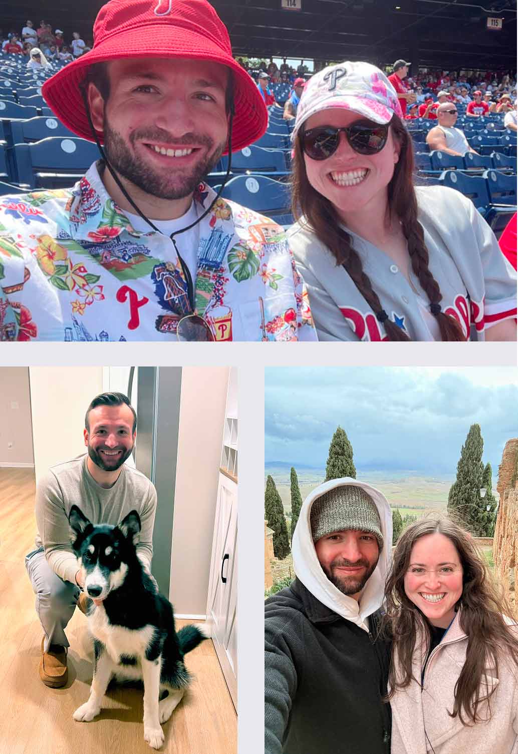 Will Miller with his wife and dog