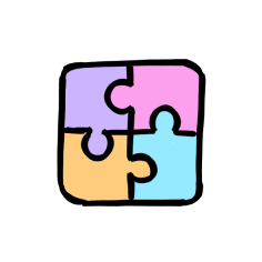 icon illustration - puzzle pieces fit together