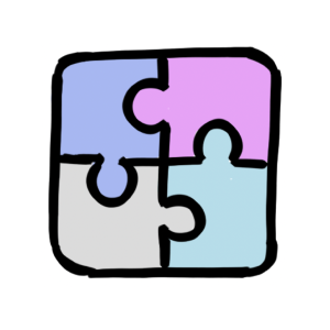 icon illustration - puzzle pieces fit together
